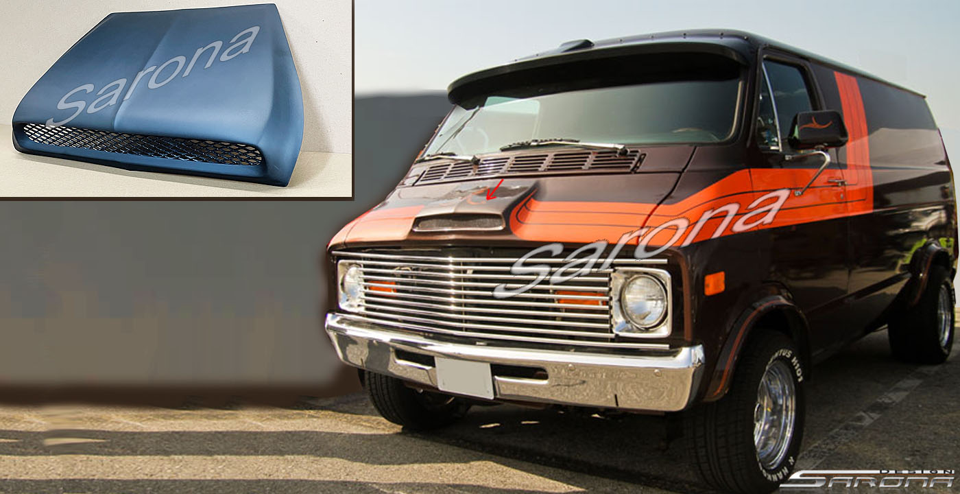 Custom Dodge Van  All Styles Hood Scoop (1971 - 1993) - $290.00 (Part #DG-011-HS)